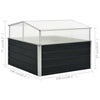 Anthrazit Gewächshaus Vinicia 100x100x77cm (verzinkter Stahl)