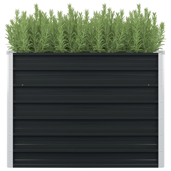 Anthrazitfarbene Gartenbox Casandra 100x100x77cm (verzinkter Stahl)