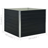 Anthrazitfarbene Gartenbox Casandra 100x100x77cm (verzinkter Stahl)