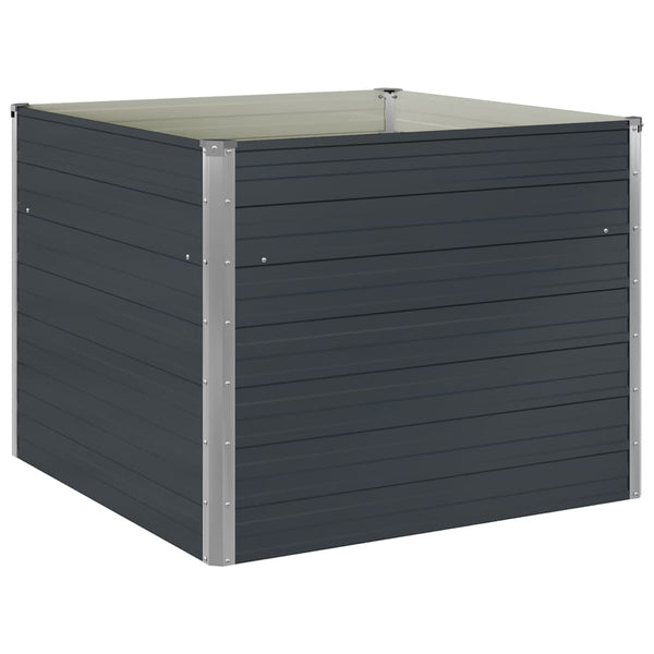 Anthrazitfarbene Gartenbox Casandra 100x100x77cm (verzinkter Stahl)