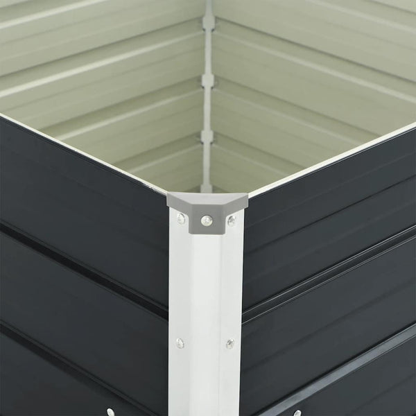 Anthrazitfarbene Gartenbox Casandra 100x100x77cm (verzinkter Stahl)