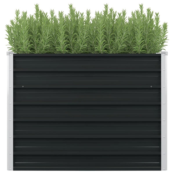 Anthrazitfarbene Gartenbox Casandra 100x100x77cm (verzinkter Stahl)