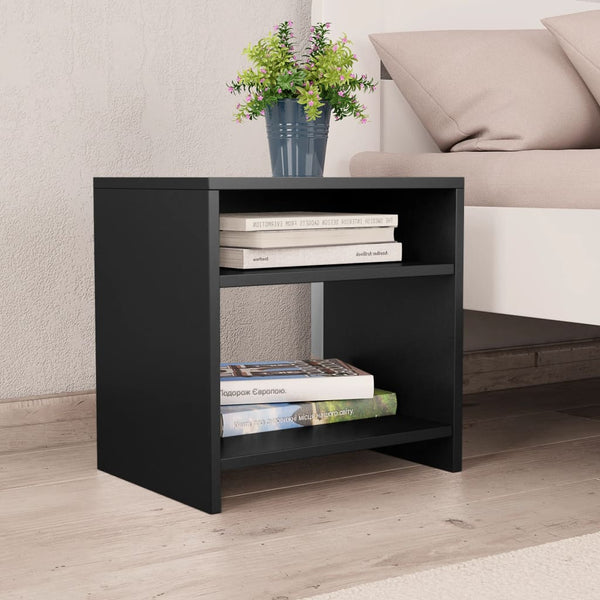 Nachttisch Danil schwarz 40x30x40cm (Holz)