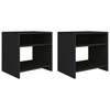 Schwarze Nachttische Danil 40x30x40cm (2er-Set Holz)