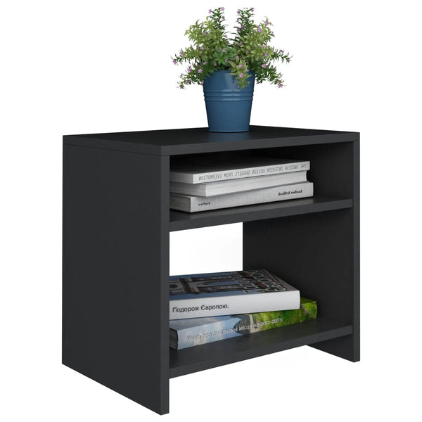 Schwarze Nachttische Danil 40x30x40cm (2er-Set Holz)