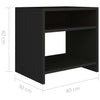 Schwarze Nachttische Danil 40x30x40cm (2er-Set Holz)