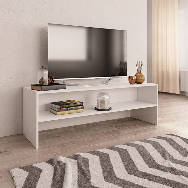 Weißes TV-Lowboard Kenny 120x40x40cm (Holz)