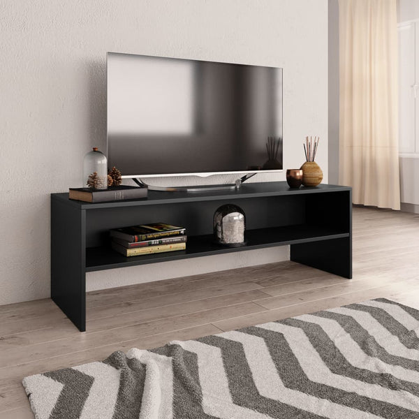 Schwarzer TV-Schrank Kenny 120x40x40cm (Holz)