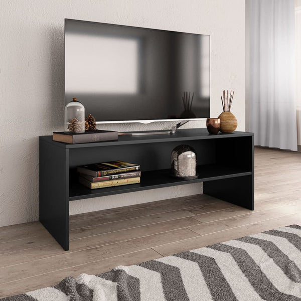 Schwarzes TV-Möbel Elizian 100x40x40cm (Holz)