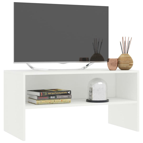Weißer TV-Unterschrank Winfried 80x40x40cm (Spanplatte)
