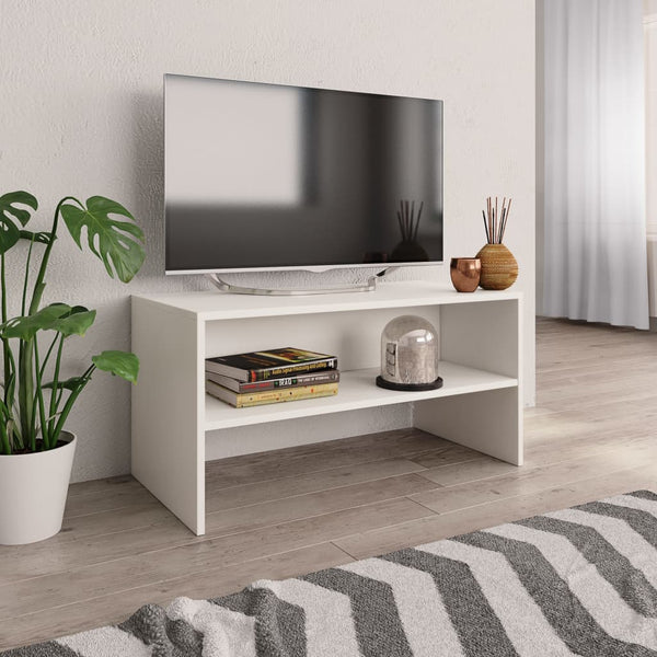 Weißer TV-Unterschrank Winfried 80x40x40cm (Spanplatte)