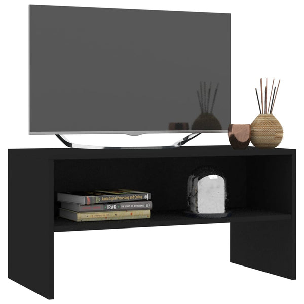 Schwarzer TV-Schrank Winfried 80x40x40cm (Holz)