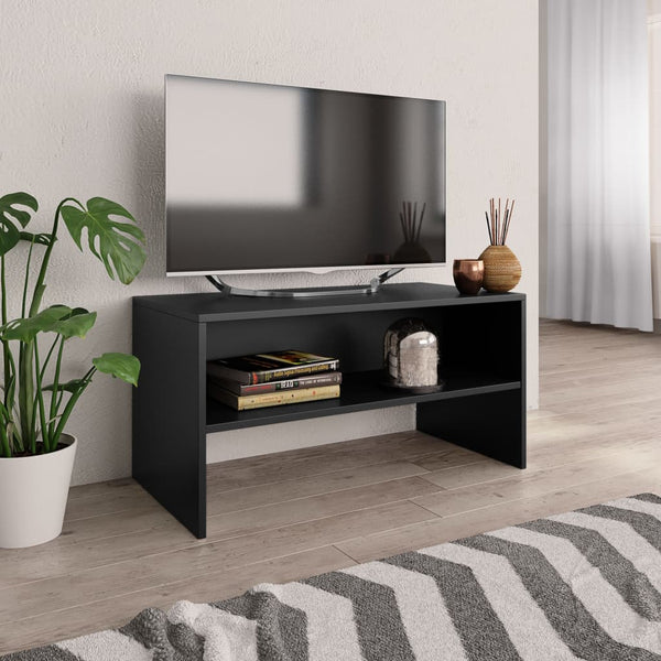 Schwarzer TV-Schrank Winfried 80x40x40cm (Holz)
