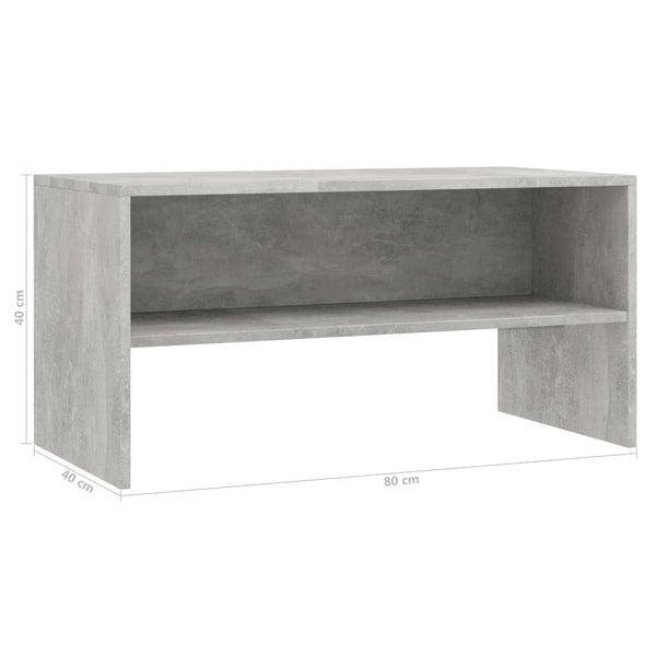 Betoninharmaa tv-taso Winfried 80x40x40cm (lastulevy)