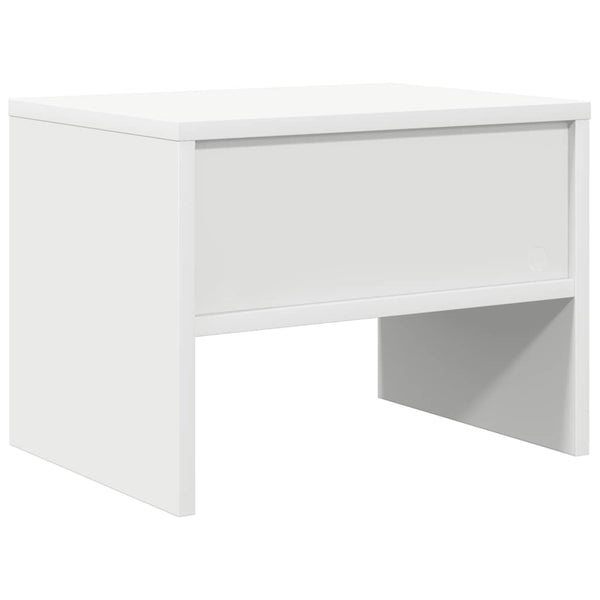 Weißer Nachttisch Cismaru 40x30x30cm (Holz)