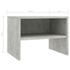 Betongraue Nachttische Cismaru 40x30x30cm (2 St. Holz)
