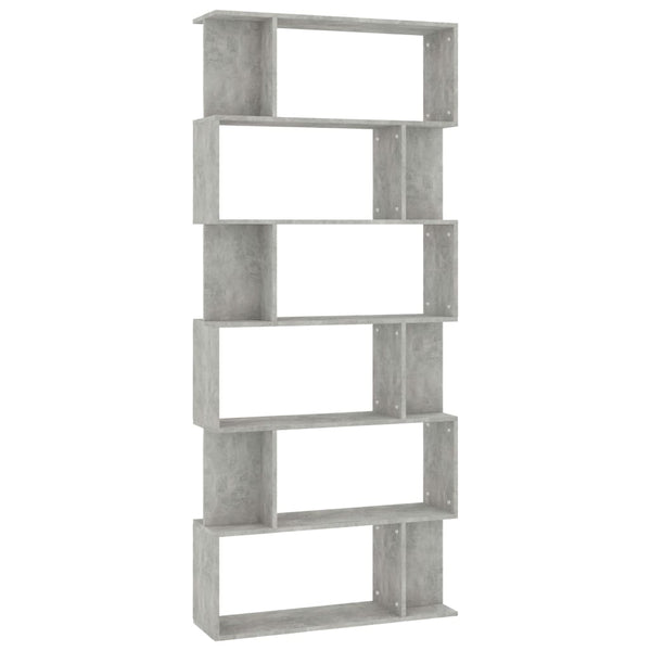 Bücherregal/Raumteiler Rafela betongrau 80x24x192cm (Holz)