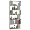 Bücherregal/Raumteiler Rafela betongrau 80x24x192cm (Holz)