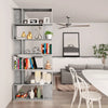 Bücherregal/Raumteiler Rafela betongrau 80x24x192cm (Holz)