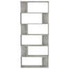 Bücherregal/Raumteiler Rafela betongrau 80x24x192cm (Holz)