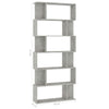 Bücherregal/Raumteiler Rafela betongrau 80x24x192cm (Holz)