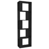 Schwarzes Regal/Raumteiler Filaldelfia 45x24x159cm (Holz)