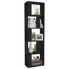 Schwarzes Regal/Raumteiler Filaldelfia 45x24x159cm (Holz)