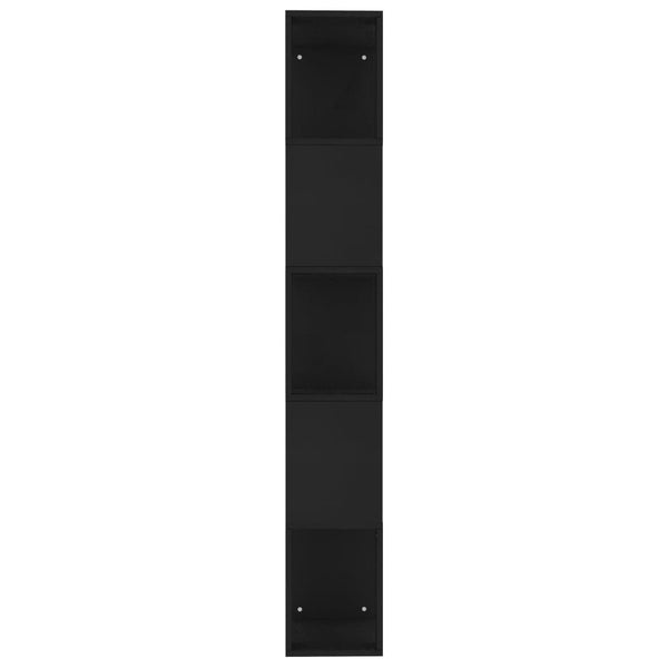 Schwarzes Regal/Raumteiler Filaldelfia 45x24x159cm (Holz)