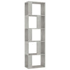 Betongraues Bücherregal/Raumteiler Filadelfia 45x24x159cm (Holz)