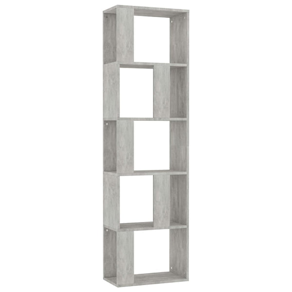 Betongraues Bücherregal/Raumteiler Filadelfia 45x24x159cm (Holz)