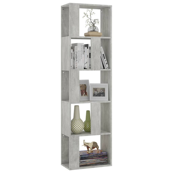 Betongraues Bücherregal/Raumteiler Filadelfia 45x24x159cm (Holz)