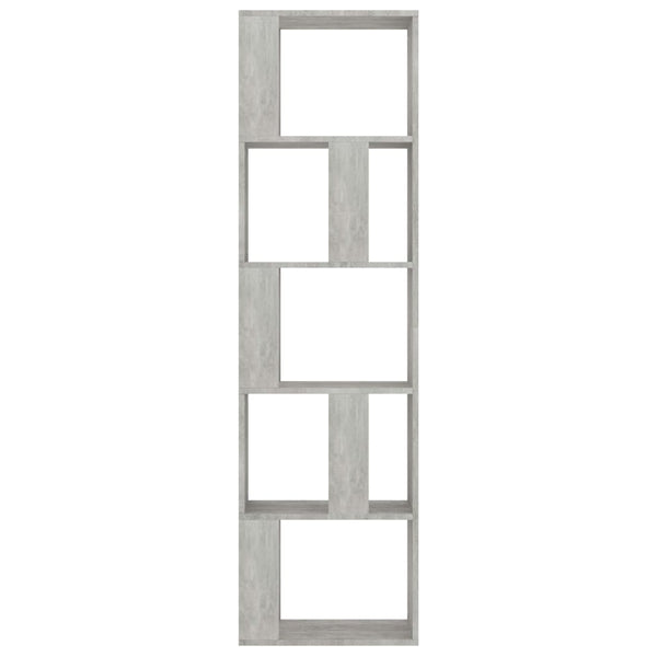 Betongraues Bücherregal/Raumteiler Filadelfia 45x24x159cm (Holz)
