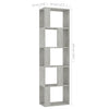Betongraues Bücherregal/Raumteiler Filadelfia 45x24x159cm (Holz)