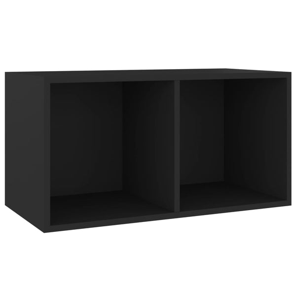 Braune Vinyl-Aufbewahrungsbox Milii 71x34x36cm (Holz)