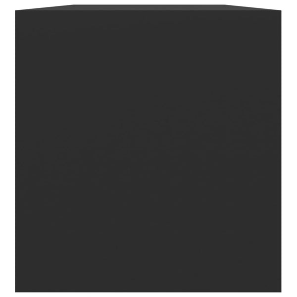 Braune Vinyl-Aufbewahrungsbox Milii 71x34x36cm (Holz)