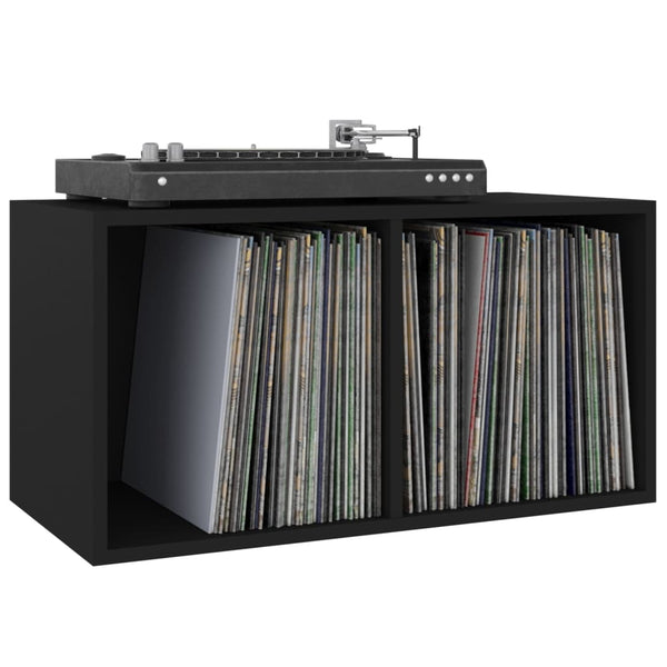 Braune Vinyl-Aufbewahrungsbox Milii 71x34x36cm (Holz)