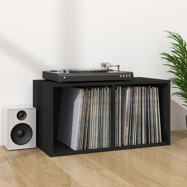 Braune Vinyl-Aufbewahrungsbox Milii 71x34x36cm (Holz)