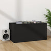 Braune Vinyl-Aufbewahrungsbox Milii 71x34x36cm (Holz)