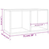 Vinyl-Aufbewahrungsbox Eiche Milii 71x34x36cm (Holz)