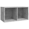 Harmaa vinyylilevyjen säilytyslaatikko Milii 71x34x36cm (puinen)