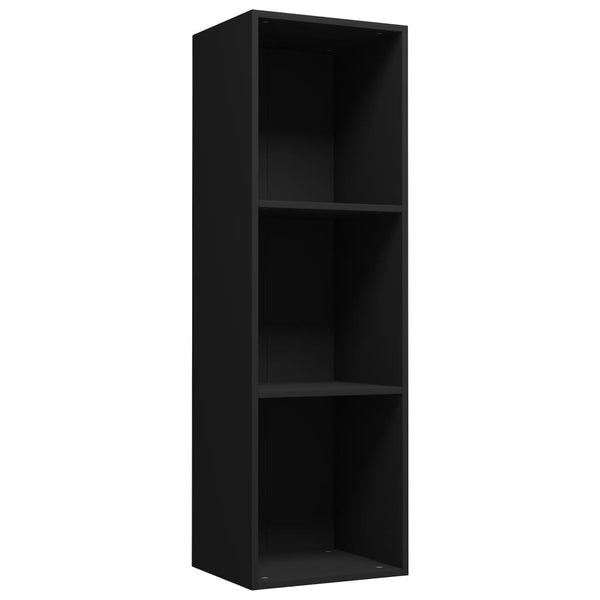 Schwarzes Bücherregal Anasztaszia 36x30x114cm (Spanplatte)