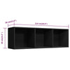 Schwarzes Bücherregal Anasztaszia 36x30x114cm (Spanplatte)