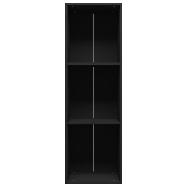 Schwarzes Bücherregal Anasztaszia 36x30x114cm (Spanplatte)