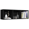 Schwarzes Bücherregal Anasztaszia 36x30x114cm (Spanplatte)