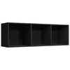 Schwarzes Bücherregal Anasztaszia 36x30x114cm (Spanplatte)