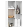 Weißes Bücherregal/Kommode Lazaruc 50x25x80cm (Holz)