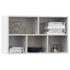 Weißes Bücherregal/Kommode Lazaruc 50x25x80cm (Holz)