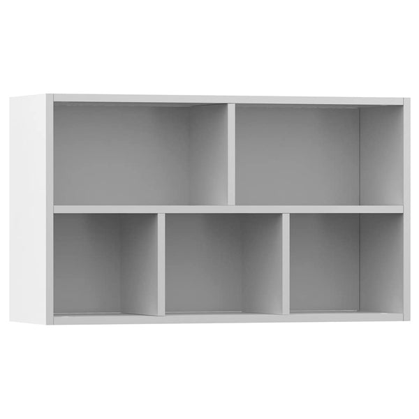 Weißes Bücherregal/Kommode Lazaruc 50x25x80cm (Holz)