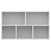 Weißes Bücherregal/Kommode Lazaruc 50x25x80cm (Holz)