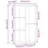 Weißes Bücherregal/Kommode Lazaruc 50x25x80cm (Holz)